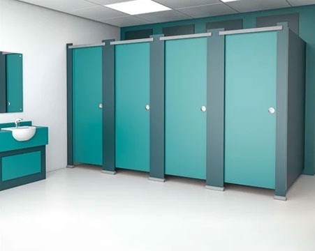 High-quality toilet cubicles designed for offices and malls in Delhi